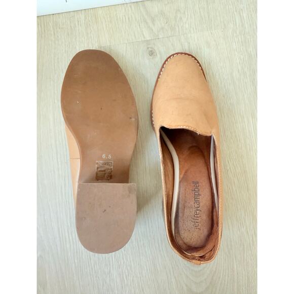 Jeffrey Campbell Morrigan Tan Leather Loafer Mules 6.5 - Picture 4 of 6